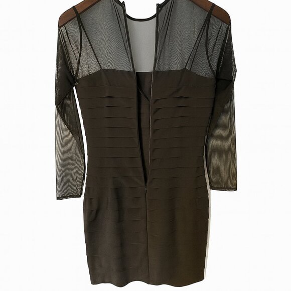 Ralph Lauren Black Mesh Panel Bandage Mini Dress – Size 4 - Picture 2 of 7